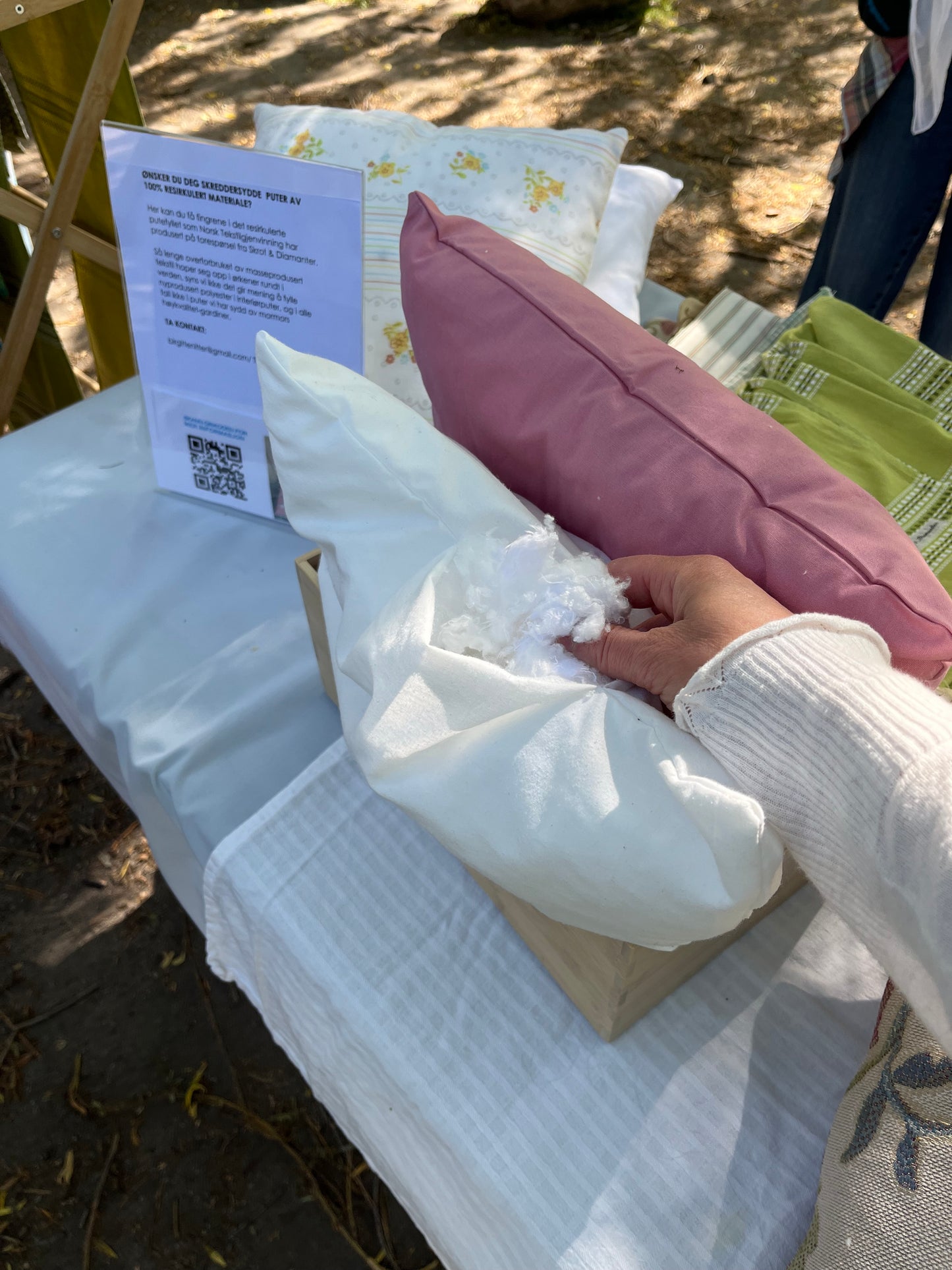Innerputer med 100% ren og resirkulert fyll av bomull og polyester