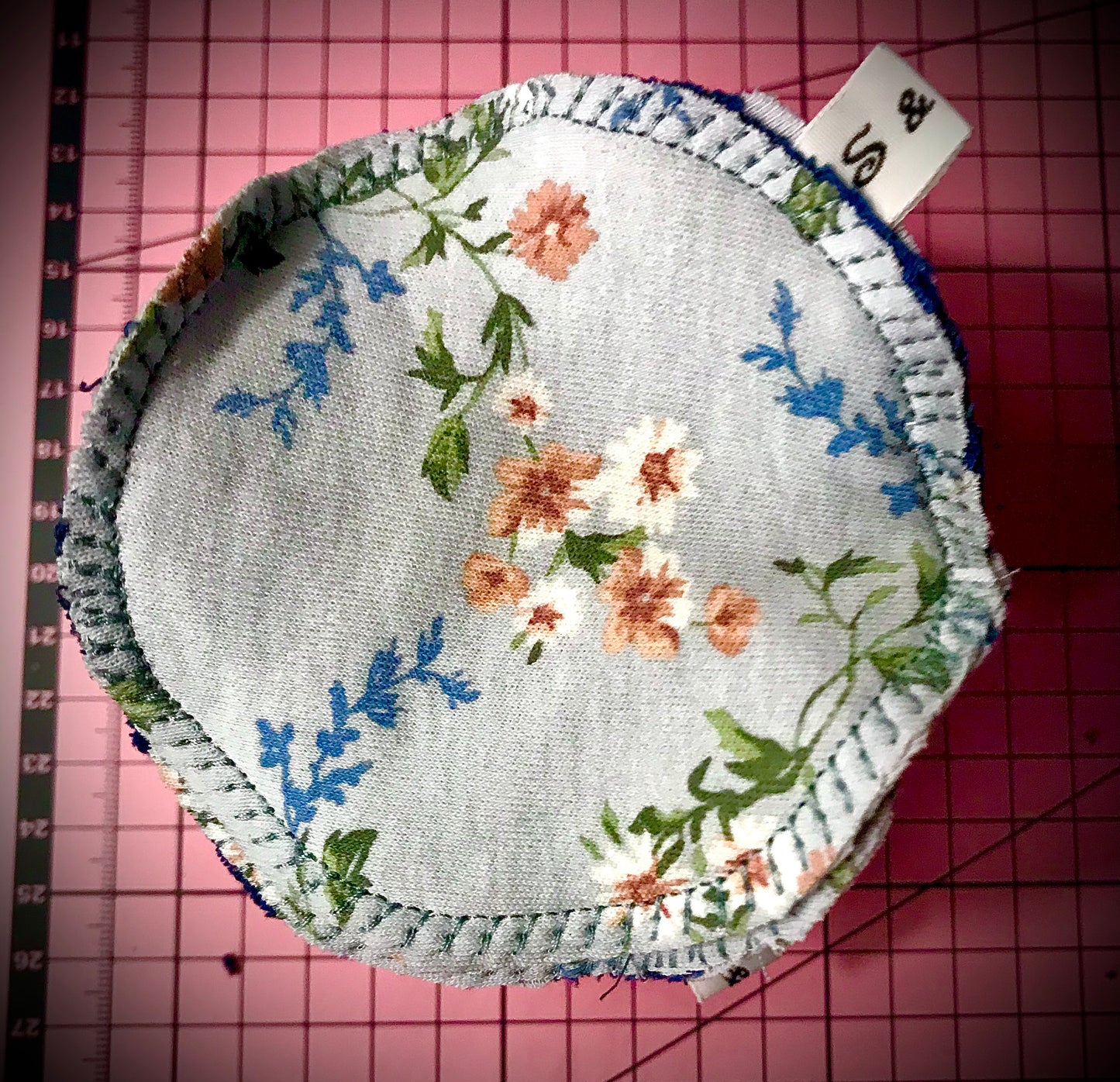 Makeup pads, av ren og resirkulert tekstil, fem stk. pr. pakke.