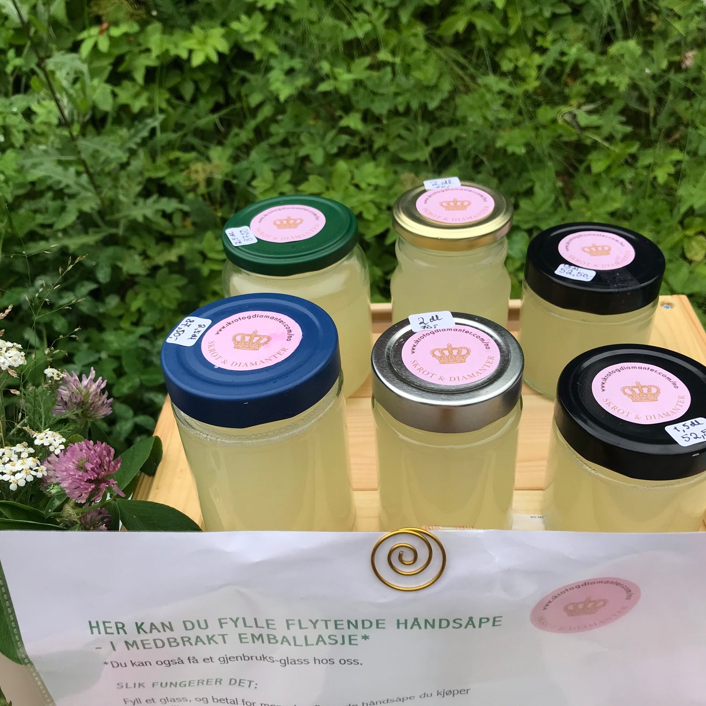 Håndsåpe - i din egen påfylls-emballasje, 40 kroner pr. dl.